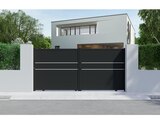 Portail coulissant "Vidago" noir  3,75 m x H.1,75 m en promo chez Brico Dépôt Villeurbanne à 929,00 €