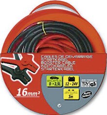 CÂBLE DE DÉMARRAGE 16MM L 3M - Géant Casino à Aulnay-sous-Bois CÂBLE DE DÉMARRAGE 16MM L 3M en promo chez Géant Casino Aulnay-sous-Bois à 11,94 €