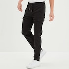 Pantalon cargo taille élastiquée noir homme en promo chez La Halle Pantalon cargo taille élastiquée noir homme dans le catalogue La Halle
