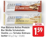 Active Protein Bar Weiße Schokolade-Vanille im Angebot bei E center in Homburg Active Protein Bar Weiße Schokolade-Vanille Angebote von Max Balance bei E center Homburg für 1,59 €