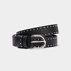 Ceinture cloutée noir femme - La Halle Ceinture cloutée noir femme à 6,49 € dans le catalogue La Halle