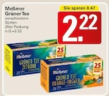 Grüner Tee Angebote von Meßmer bei WEZ Minden für 2,22 €