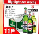 Beck's im Getränke City Prospekt Beck's von Beck´s im aktuellen Getränke City Prospekt für 11,99 €