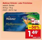 Kräuter- oder Früchtetee Angebote von Meßmer bei Netto Marken-Discount Pirmasens für 1,49 €
