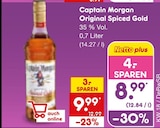 Original Spiced Gold Angebote von Captain Morgan bei Netto Marken-Discount Göppingen für 8,99 €