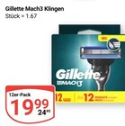 Mach3 Klingen im Angebot bei GLOBUS in Bochum Mach3 Klingen Angebote von Gillette bei GLOBUS Bochum für 19,99 €