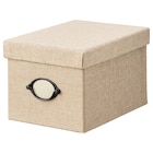 Kasten mit Deckel beige 18x25x15 cm Angebote von KVARNVIK bei IKEA Würzburg für 6,99 €