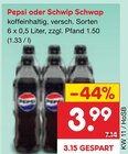 Pepsi oder Schwip Schwap im Angebot bei Netto Marken-Discount in Wunstorf Pepsi oder Schwip Schwap Angebote bei Netto Marken-Discount Wunstorf für 3,99 €