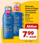 Schutz & Pflege Sonnenmilch im Angebot bei Markant Nordwest in Osnabrück Schutz & Pflege Sonnenmilch Angebote von Nivea bei Markant Nordwest Osnabrück für 7,99 €