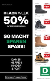 Aktueller DEICHMANN Prospekt mit Auto, "BLACK WEEK 50% AUF EINE RIESIGE AUSWAHL", Seite 1