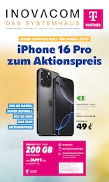 INOVACOM Prospekt für Lindlar mit 8 Seiten INOVACOM Prospekt für Lindlar: "iPhone 16 Pro zum Aktionspreis", 8 Seiten, 01.07.2025 - 31.07.2025