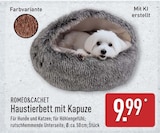 Haustierbett mit Kapuze von ROMEO&CACHET im aktuellen ALDI Nord Prospekt