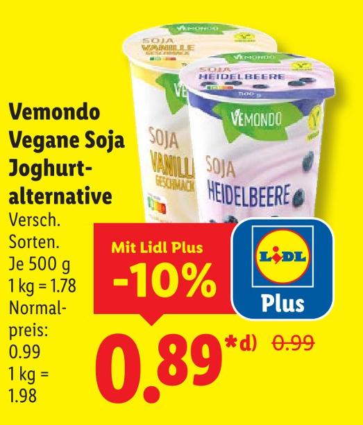 Vegane Soja Joghurtalternative