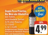 nah und gut - Doppio Passo Primitivo, Bio Wein oder Alkoholfrei Angebot im Prospekt Doppio Passo Primitivo, Bio Wein oder Alkoholfrei bei nah und gut im Prospekt "" für 4,99 €