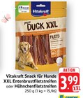 Snack für Hunde XXL Entenbrustfiletstreifen Angebote von Vitakraft bei E center Rüsselsheim für 3,99 €
