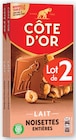 Chocolat - COTE D'OR en promo chez Hyper U Viry-Châtillon à 2,08 €