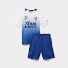 La Halle Bourg-Saint-Maurice - Promo Ensemble de foot 2 pièces bleu electrique garçon Promo Ensemble de foot 2 pièces bleu electrique garçon à 15,99 € dans le catalogue La Halle à Bourg-Saint-Maurice