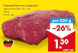 Falsches Filet vom Jungbullen im Angebot bei Netto Marken-Discount in Hofheim Falsches Filet vom Jungbullen Angebote bei Netto Marken-Discount Hofheim für 1,39 €