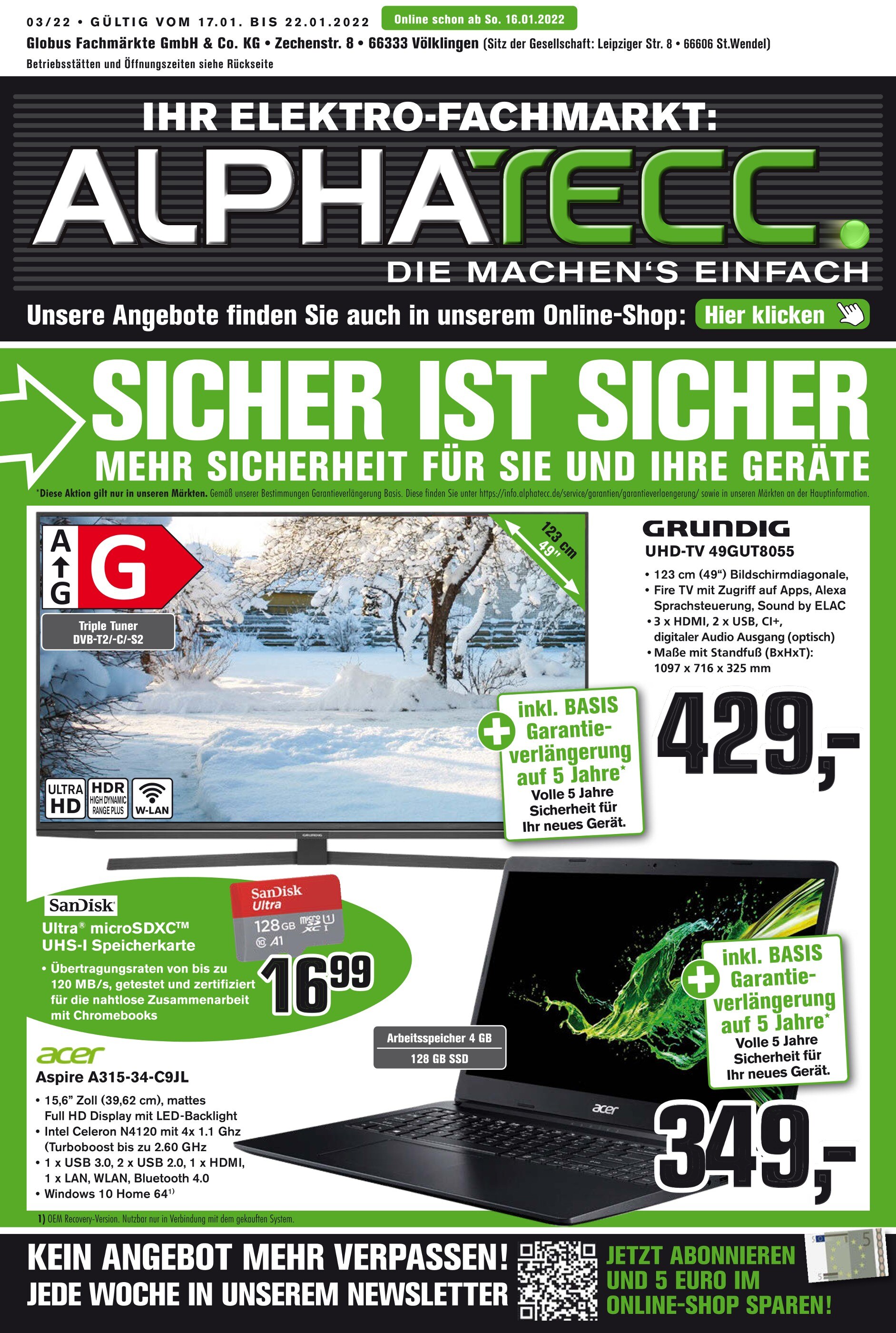 ALPHATECC. Prospekt für Weinstadt mit 9 Seiten ALPHATECC. Prospekt für Weinstadt: "DIE MACHEN'S EINFACH", 9 Seiten, 16.01.2022 - 22.01.2022