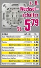 Aus-/Wechselschalter von  im aktuellen Hornbach Prospekt für 5,57 €