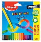 Maped Color'Peps - 15 Crayons de couleur Infinity - pochette carton - Maped en promo chez Bureau Vallée Maped Color'Peps - 15 Crayons de couleur Infinity - pochette carton - Maped dans le catalogue Bureau Vallée