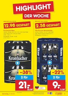 Krombacher im Netto Marken-Discount Prospekt "Aktuelle Angebote" mit 63 Seiten (Nordhorn)
