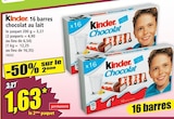 16 5 barres chocolat noisette - Kinder en promo chez Norma Metz à 1,63 €