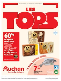 Prospectus Auchan Hypermarché : «LES TOPS» avec 28 pages, 04/08/2026 - 16/08/2026 Catalogue Auchan Hypermarché en cours à Chaudeney-sur-Moselle et aux alentours : «LES TOPS» avec 28 pages, valable du 04/08/2026 au 16/08/2026