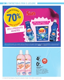 Prix et réduction Sun dans le prospectus E.Leclerc en cours Offre Sun dans le catalogue E.Leclerc du moment à la page 36