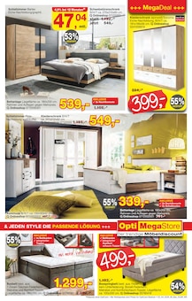 Bett im aktuellen Opti-Megastore Prospekt (Bremerhaven) Bett im Opti-Megastore Prospekt "Mega Spartage" mit 16 Seiten (Bremerhaven)