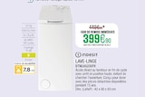 Lave-linge - Indesit - Extra à Bry-sur-Marne Lave-linge - Indesit en promo chez Extra Bry-sur-Marne à 399,90 €