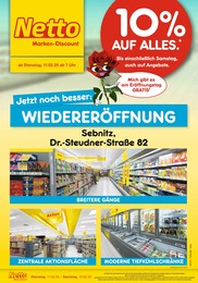 Netto Marken-Discount Prospekt: "Wiedereröffnung - 10% AUF ALLES.", 6 Seiten, 11.02.2025 - 15.02.2025