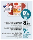 Haché vrac nature pur boeuf 20% MG - Bigard - U Express à Cachan Haché vrac nature pur boeuf 20% MG - Bigard en promo chez U Express Cachan à 7,79 €