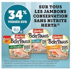 Promo 34% versés sur ma Carte U sur tous les jambons conservation sans nitrite Herta à  dans le catalogue Super U à Malansac