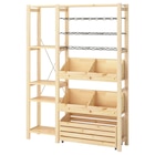 Regalkombination mit Flaschenregale mit Kästen mit Trennsteg/Kiefer von IVAR im aktuellen IKEA Prospekt für 179,49 €