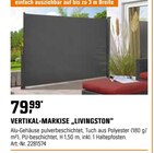 VERTIKAL-MARKISE „LIVINGSTON“ Angebote bei OBI Weinheim für 79,99 €