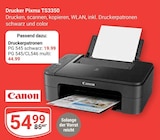 Drucker Pixma TS3350 von Canon für 19,99 € bei GLOBUS im Angebot Drucker Pixma TS3350 von Canon im aktuellen GLOBUS Prospekt