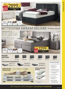 Bett im aktuellen BRAUN Möbel-Center Prospekt (Reutlingen) Bett im BRAUN Möbel-Center Prospekt "NEUERÖFFNUNG" mit 24 Seiten (Reutlingen)
