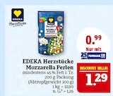 Mozzarella Perlen im Angebot bei Marktkauf in Erlangen Mozzarella Perlen Angebote von EDEKA Herzstücke bei Marktkauf Erlangen für 0,99 €