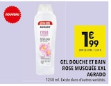 Gel douche et bain rose musquée XXL - AGRADO à 1,99 € dans le catalogue Supeco