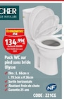 Pack WC sur pied sans bride Ulysse en promo chez Screwfix Roubaix à 134,99 €