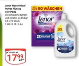 Waschmittel Pulver im Angebot bei GLOBUS in Weimar Waschmittel Pulver Angebote von Lenor bei GLOBUS Weimar für 17,99 €