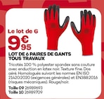 Lot de 6 paires de gants tous travaux Taille 09 dans le catalogue Gedimat