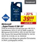 SuperTronic K 5W-30 im Angebot bei toom Baumarkt in Hildesheim SuperTronic K 5W-30 Angebote von ARAL bei toom Baumarkt Hildesheim für 39,99 €