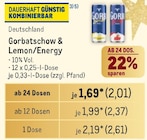 Gorbatschow & Lemon/Energy Angebote von Gorbatschow bei Metro Rüsselsheim für 2,61 €