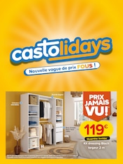 Prospectus Bricolage Castorama en cours à Riec-sur-Belon et alentours, "castolidays : Nouvelle vague de prix FOUS !", 1 page, 30/07/2025 - 18/08/2025 Catalogue Bricolage Castorama en cours à Riec-sur-Belon et alentours, "castolidays : Nouvelle vague de prix FOUS !", 1 page, 30/07/2025 - 18/08/2025
