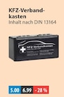 KFZ-Verbandkasten im V-Markt Prospekt KFZ-Verbandkasten von im aktuellen V-Markt Prospekt für 5,00 €