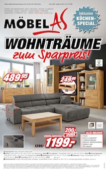 Fernseher im aktuellen Möbel AS Prospekt (Rottenburg (Neckar)) Fernseher im Möbel AS Prospekt "WOHNTRÄUME zum Sparpreis!" mit 24 Seiten (Rottenburg (Neckar))