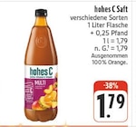 Saft bei nah und gut im Geyer Prospekt für 1,79 €