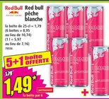 Red Bull pêche blanche en promo chez Norma Mulhouse à 1,49 €